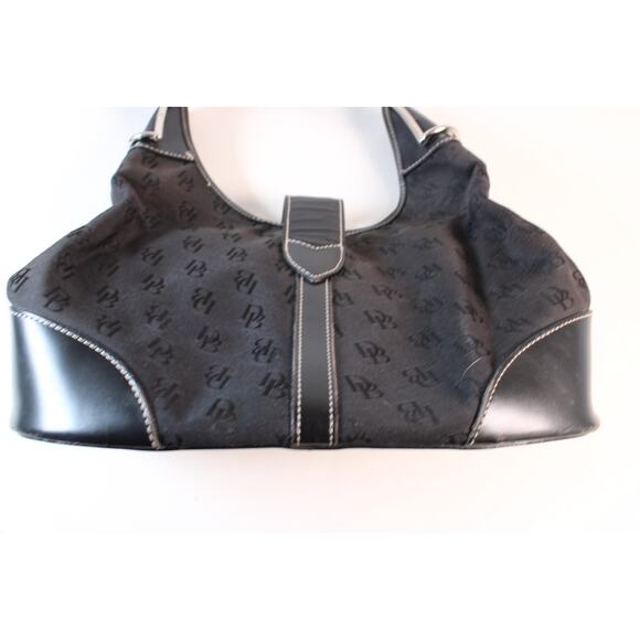 Dooney & Bourke Black/gray Hobo Crescent Medium Vintage - Picture 5 of 10